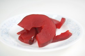 Preserved Papaya on plate